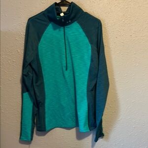 Teal and Blue Quarter-Zip Pullover